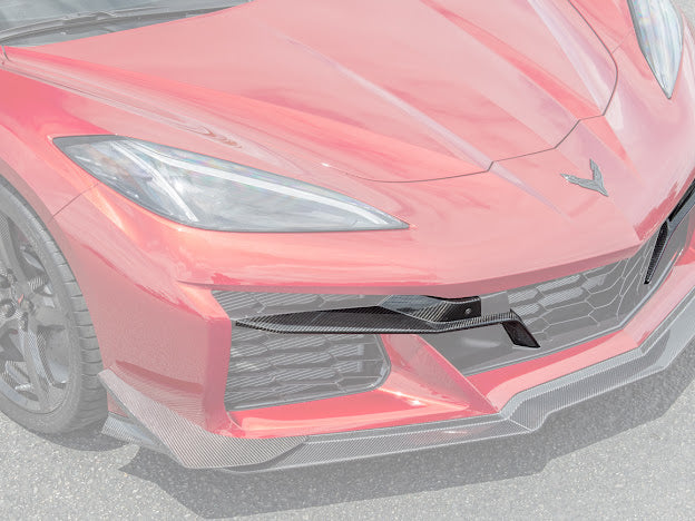 2020+ CHEVROLET CORVETTE C8 Z06 | CARBON FIBER FRONT BUMPER GRILLE INSERT PAIR